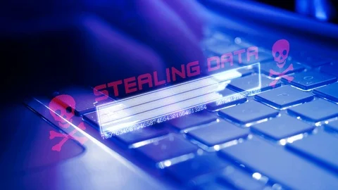 A computer hacker steals data from a server and tries to access the server vi Stock Footage 124704059