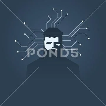 Computer hacker vector symbol. Cyber security, phishing, digital theft and data Stock Illustration