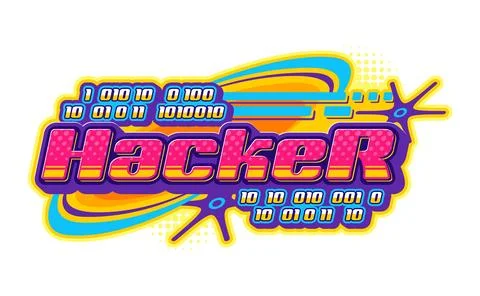 Computer hacker Y2K retro icon or emblem Stock Illustration