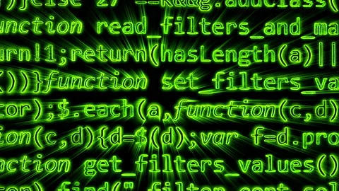 A computer hackers programming code playing on screen at high speed - loopable. Stock Footage 188879927