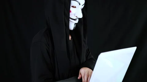 Computer hackers steal data information Stock Footage 198987980