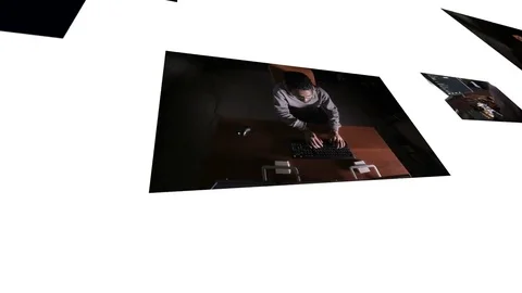 Computer hackers team hacking, trying to gain access to a computer system Stock-Footage 76357797