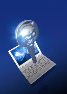 Computer hacking, conceptual artwork Stock-Illustration