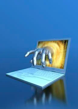 Computer hacking, conceptual artwork Stock-Illustration