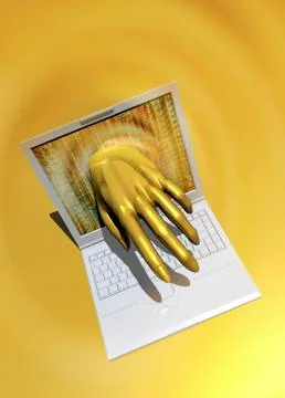Computer hacking, conceptual artwork Stock Illustration