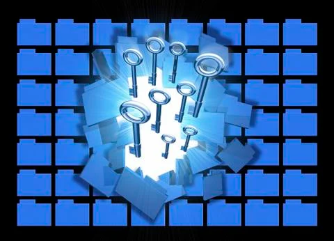 Computer hacking, conceptual artwork Stock-Illustration