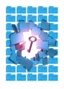 Computer hacking, conceptual artwork Stock-Illustration