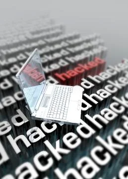 Computer hacking, Illustration Stock-Illustration