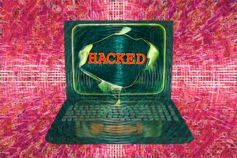 Computer hacking, illustration イラスト素材