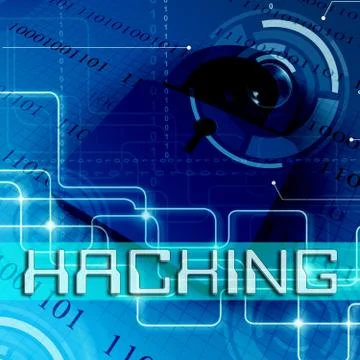 Computer Hacking Indicating Unauthorized Threat 3d Rendering イラスト素材