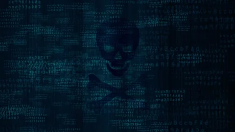 Computer hacking malware attack threat on computer system concept Stock Footage 278177377