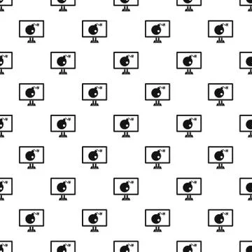 Computer hacking pattern, simple style Stock-Illustration