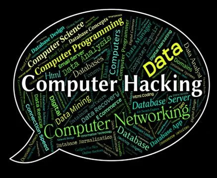 Computer Hacking Represents Communication Computers And Spyware Stock Illustration