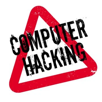Computer Hacking rubber stamp Illustrazione stock