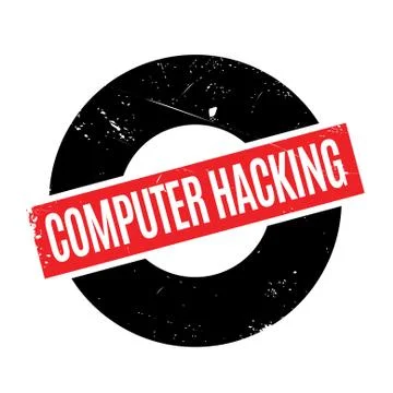 Computer Hacking rubber stamp Stock Illustration
