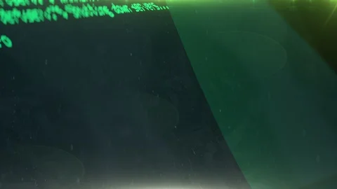 Computer hacking, servers down, data encryption, file corruption, glitchy screen Stock Footage 107859343