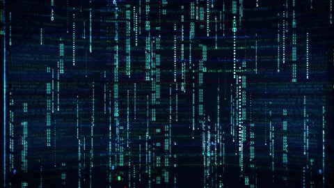 Computer hacking tech background with hacker program and binay code Stock Footage 317546293