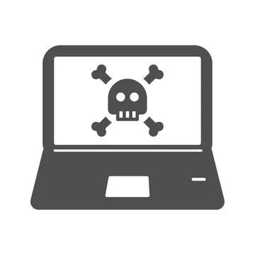 Computer Hacking, Threat, virus Icon Stock Illustration