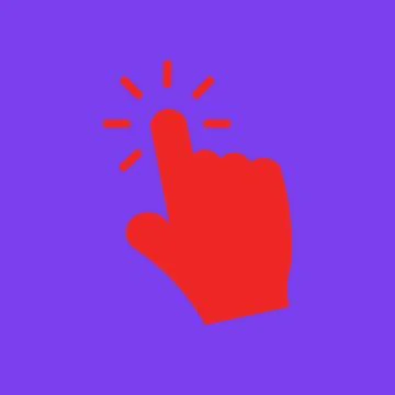 Computer hand cursor click Stock Illustration