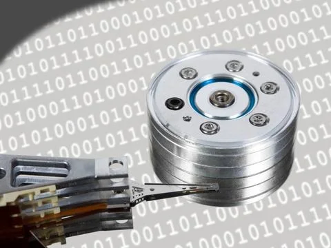 Computer hard disk Computer hard disk - technology background Copyright: x... Foto stock