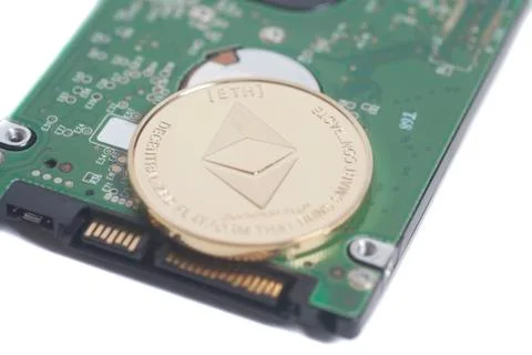 Computer Hard Disk Drive HDD for notebook with Ethereum Stock Photos