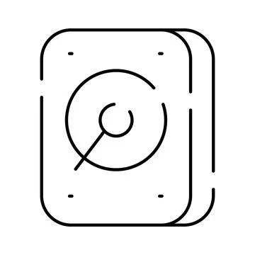Computer hard disk drive icon storing data Stock Illustration