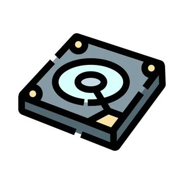 Computer hard disk drive storing digital data icon イラスト素材