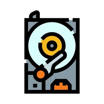 Computer hard disk drive storing digital data イラスト素材
