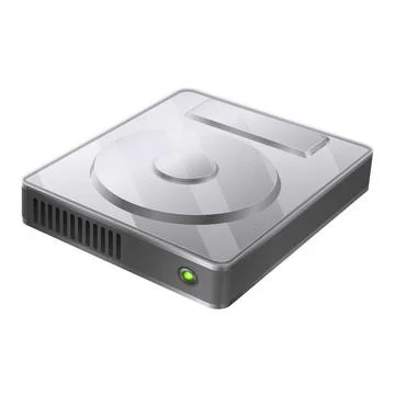 Computer hard disk icon cartoon . Memory drive Stock Illustration