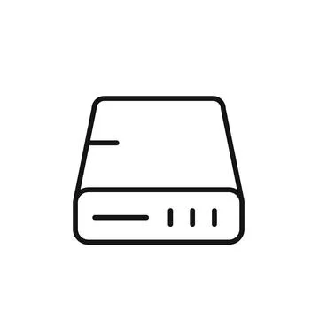 Computer Hard Disk Icon Perfect for Data Storage Solutions 스톡 일러스트