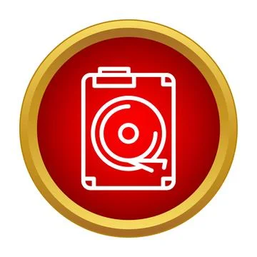 Computer hard drive data storage backup icon Stock Illustration