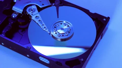 Computer Hard Drive Disc Start Up And Stop Stock Footage 48244930