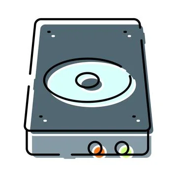 Computer hard drive disk storage data icon Stock Illustration