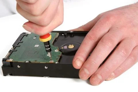 Computer hard drive repair Stock Photos