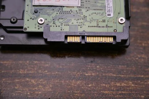 Computer Hard Drive Socket - HDD Socket Close Up and Detail Stock Photos