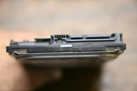 Computer Hard Drive Socket - HDD Socket Close Up and Detail 스톡 사진