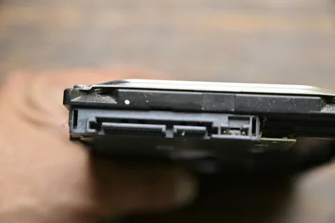 Computer Hard Drive Socket - HDD Socket Close Up and Detail Stock Photos