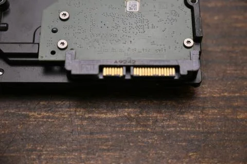 Computer Hard Drive Socket - HDD Socket Close Up and Detail Stock Photos
