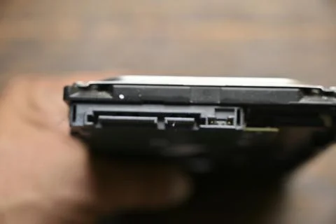 Computer Hard Drive Socket - HDD Socket Close Up and Detail Stock Photos