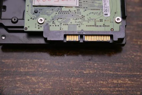 Computer Hard Drive Socket - HDD Socket Close Up and Detail Stock Photos