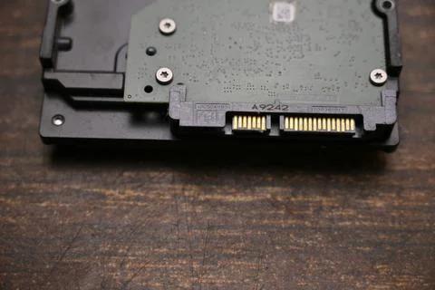 Computer Hard Drive Socket - HDD Socket Close Up and Detail Stock Photos