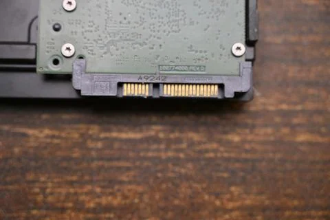 Computer Hard Drive Socket - HDD Socket Close Up and Detail Stock Photos