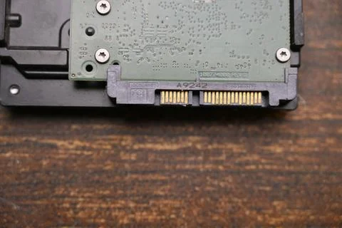 Computer Hard Drive Socket - HDD Socket Close Up and Detail Stock Photos
