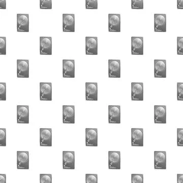 Computer hard drives creating repeating digital data pattern Ilustración de archivo