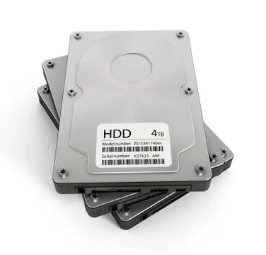 Computer hard drives stack Illustrazione stock