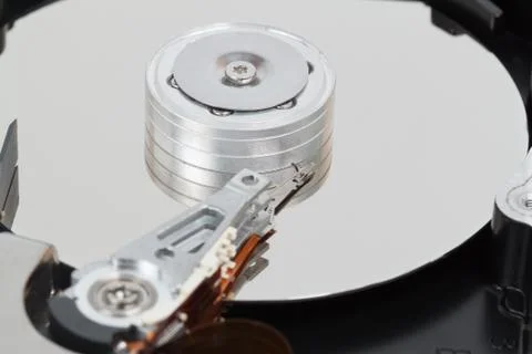 Computer harddisk closed up Stock Photos