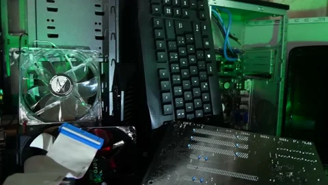 Computer Hardware Blinking RGB Video stock 131669722