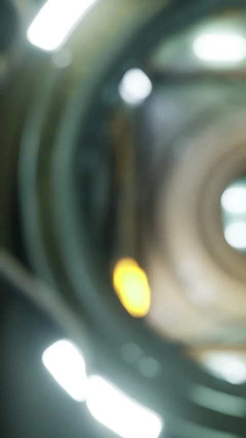 Computer hardware components with glowing lights in a dark setting Видео 334726444