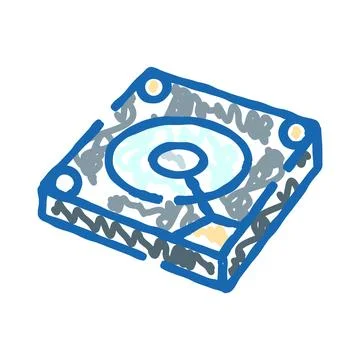 Computer hardware cooling fan or radiator system unit Stock Illustration