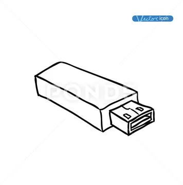 Computer Hardware Icons. PC Components. Stock Illustration